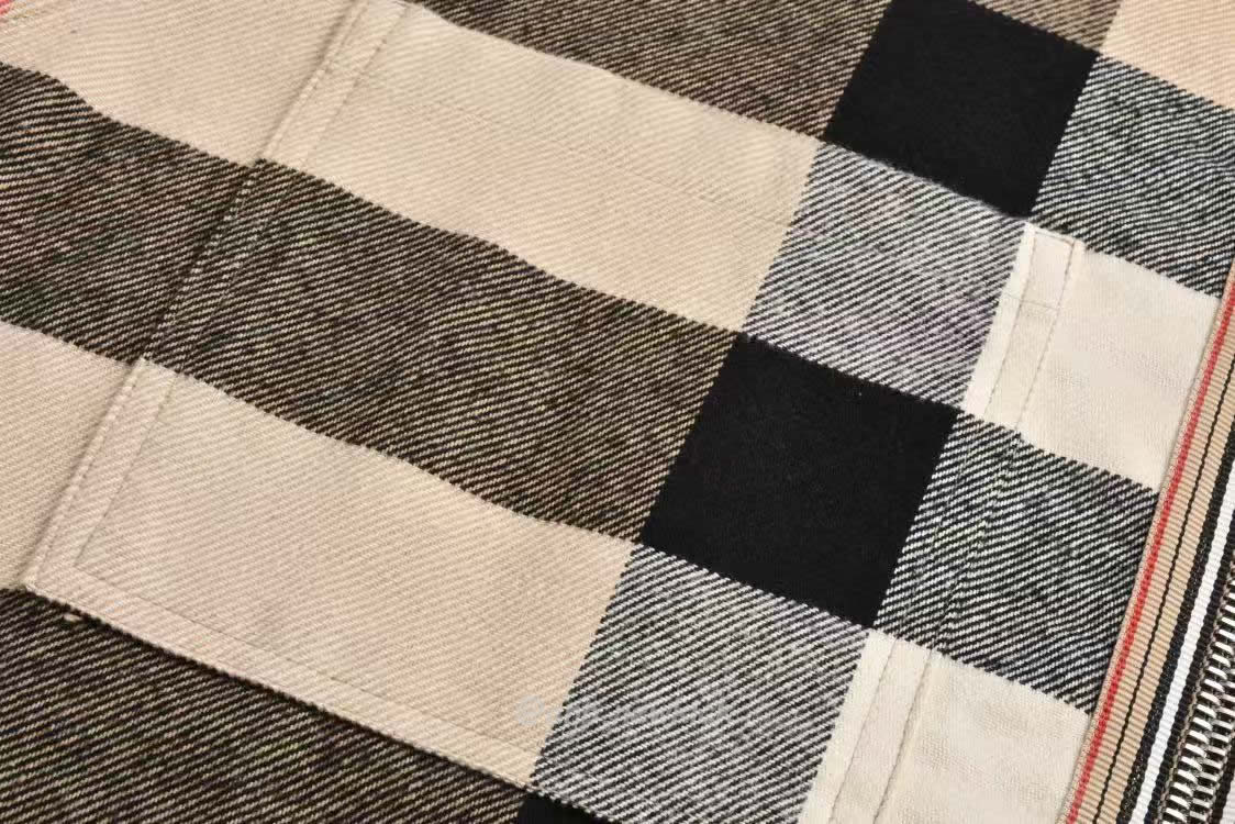 Burberry Check Wool Cotton Zip Front Shirt (6) - www.newkick.vip